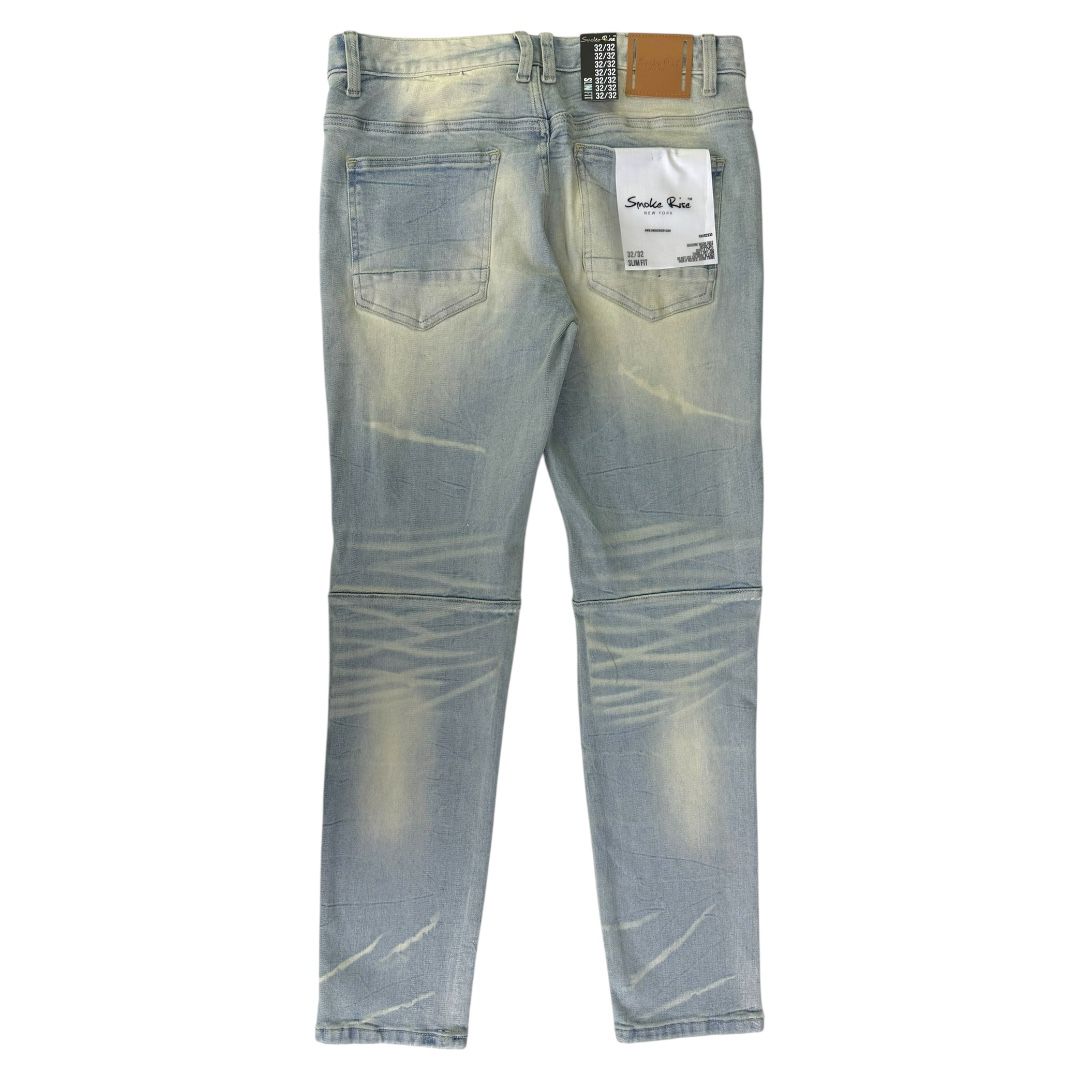 Pantalon SMOKE RISE effet CRISTAL JEAN DÉLAVÉ\Modèle-JP25615\BLEU HATHERLY