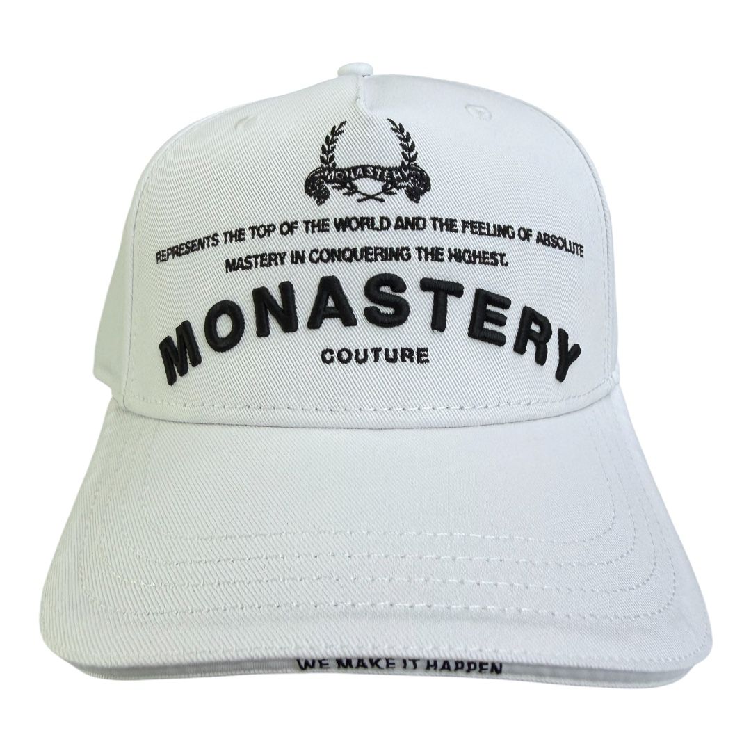 MONASTERY COUTURE HAT GASHCAP CAP UNISEX WHITE-BLACK