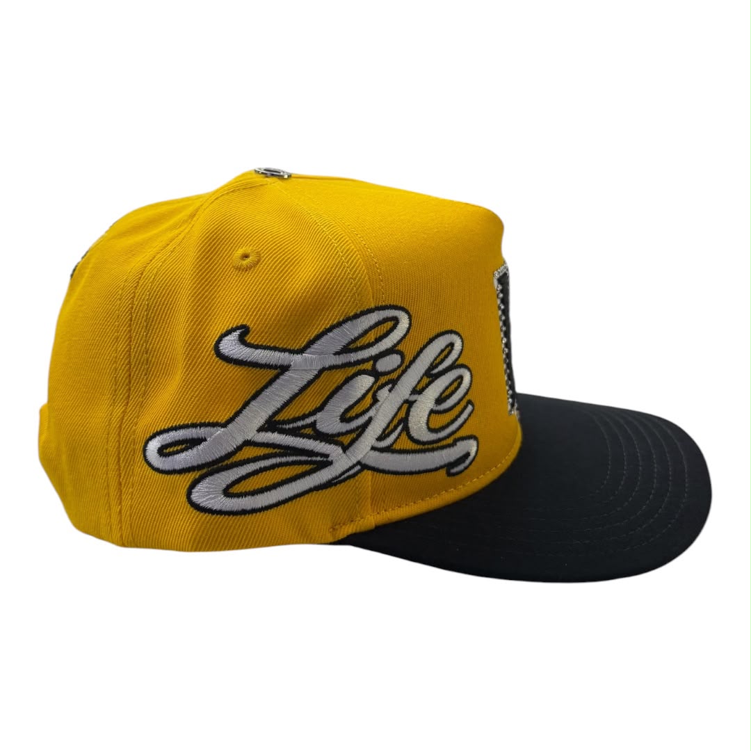 LIFE HUSTLERS HAT LH BLACK & YELLOW