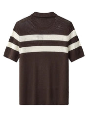 BAROCCO COFFEE Shirt-Coffe  PSS625-Marina Stripe Ss