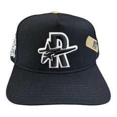ROUGHPLAY HAT BLACK BANDAID SNAPBACK)