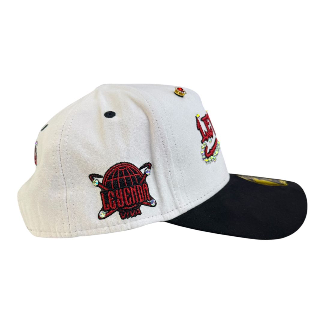 LEGENG HAT 1st Anniversary - Limited Edition Snapback Suede WHITE/RED/BLACK