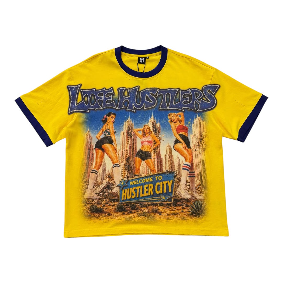 LIFE HUSTLERS t-shirt LH 'HUSTLER CITY Yellow