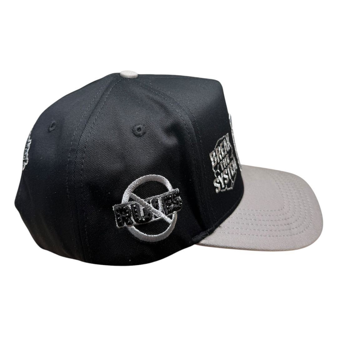 NO RULES" Snapback Cap – gray-BLACK Edition | "N" Logo