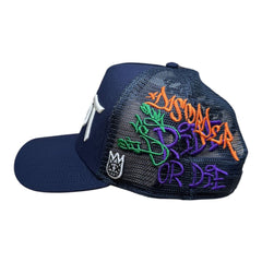 CULT OF INDIVIDUALITY HAT  MESH BACK TRUCKER HAT "GRAFFITI" (626AC-CH66A)