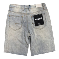 KDNK blue paerl RHINESTONE SHORTS-KND4965S