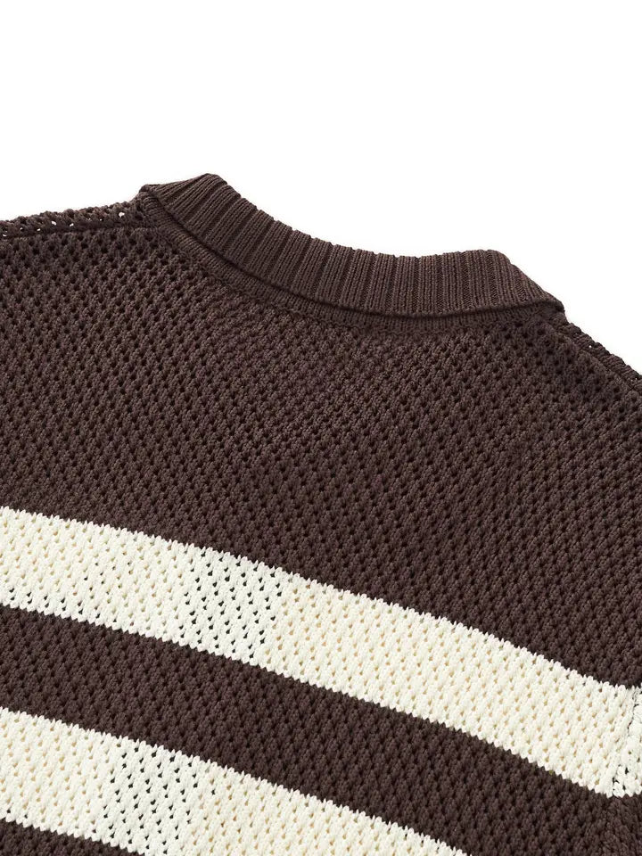 BAROCCO COFFEE Shirt-Coffe  PSS625-Marina Stripe Ss