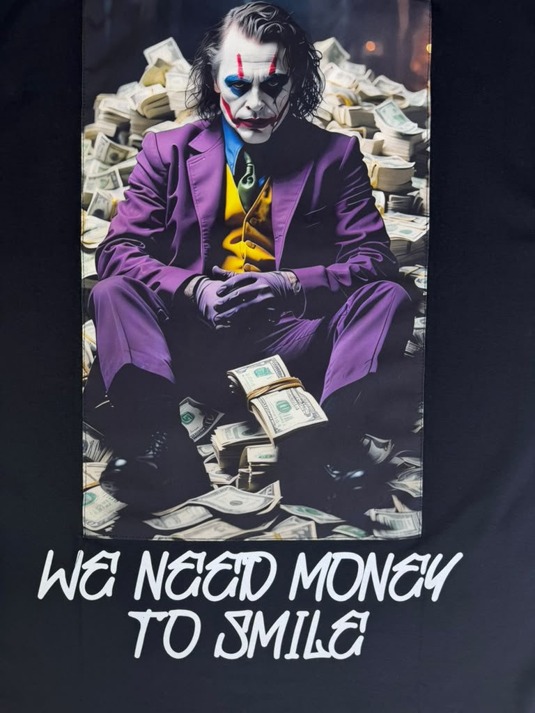 RICH GANG T-SHIRT we need money to smile (#OVZ TEE, (ESC99))