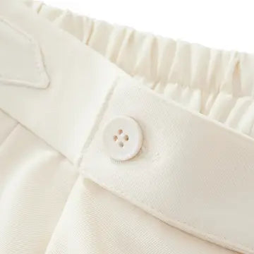 BAROCCO PANTS Wellington Side-Tab Trousers-Ivory