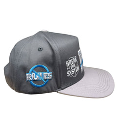 NO RULES" Snapback Cap – gray-blue Edition | "N" Logo