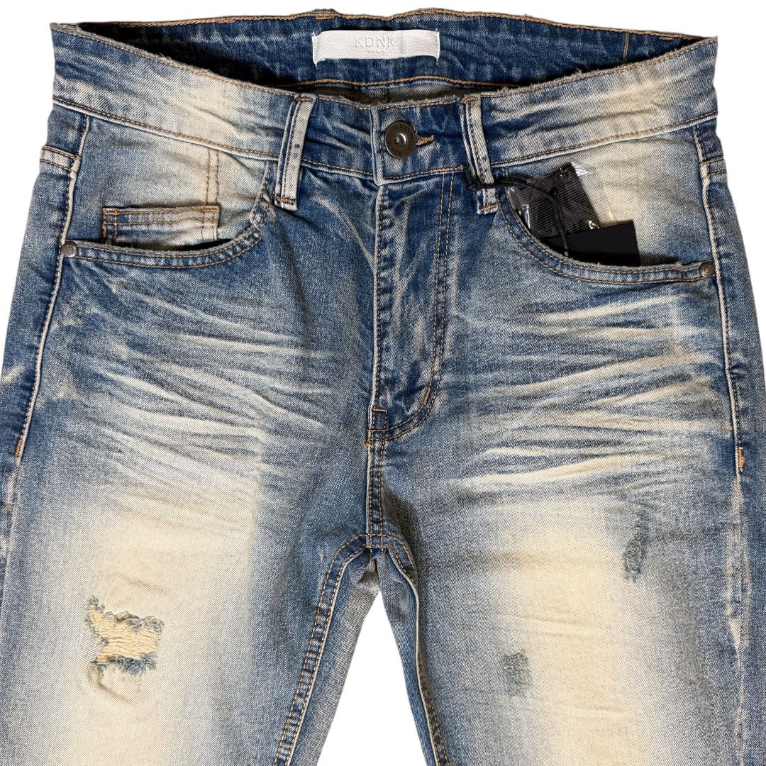KDNK DISTRESSED SKINNY JEANS KND4780-BLUE