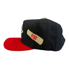 ROUGHPLAY HAT (BLACK/RED BANDAID SNAPBACK)