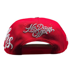 LIFE HUSTLERS "Crimson Red" Rhinestone Snapback Hat
