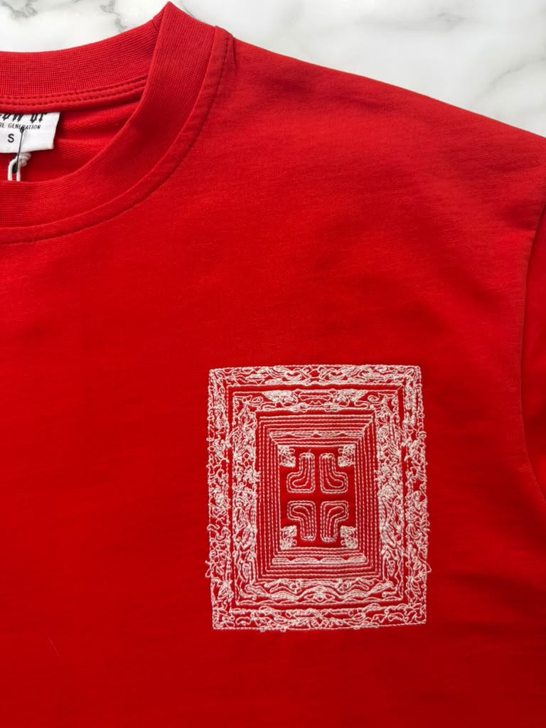 RICH GANG T-SHIRT my rebellion (#OVZ TEE, (BP824)) red