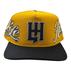 LIFE HUSTLERS HAT LH BLACK & YELLOW