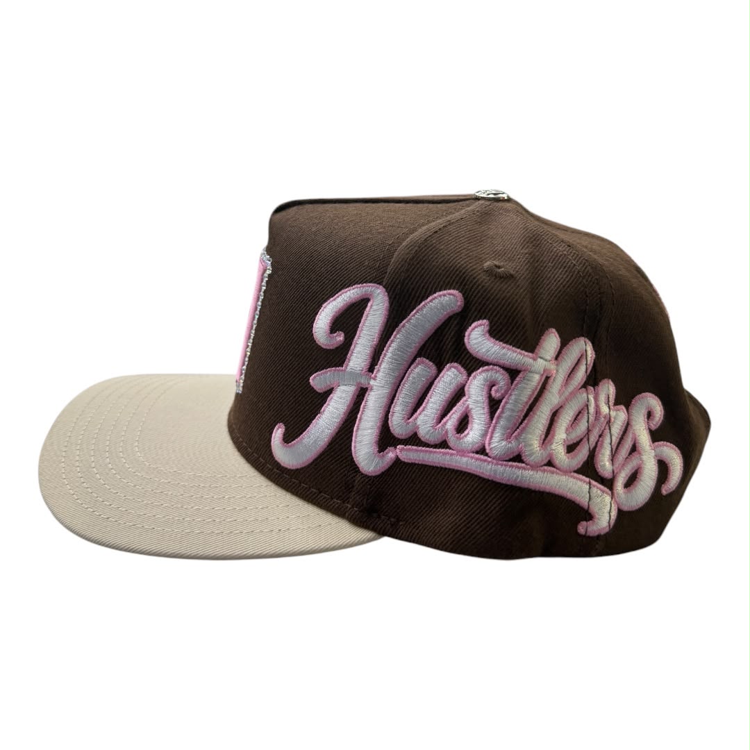 LIFE HUSTLERS HAT LH Brown/ Pink