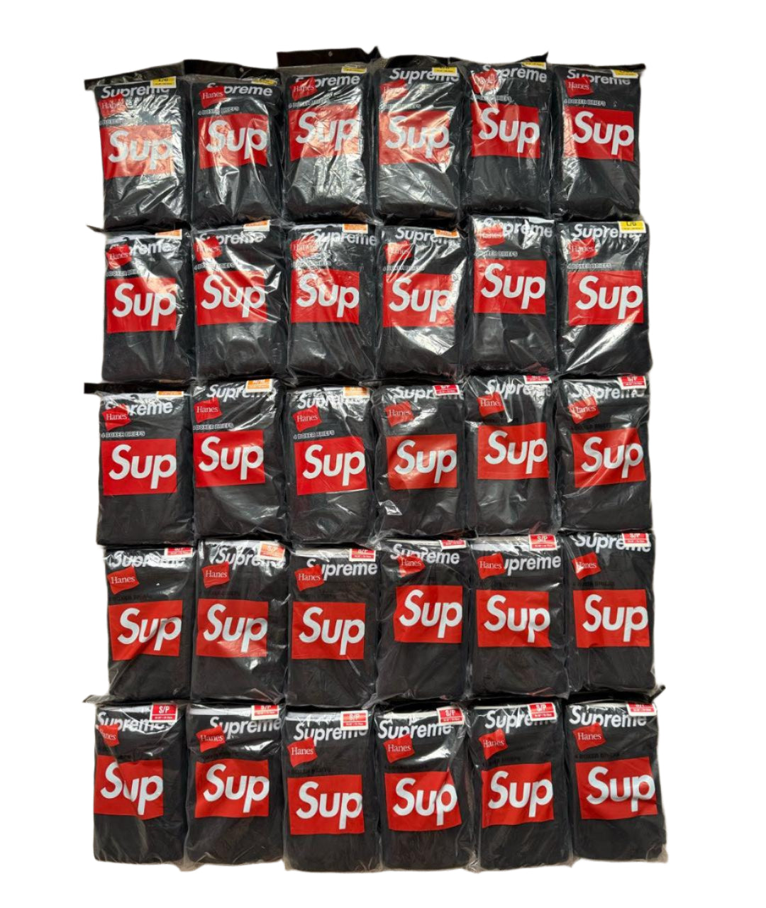 SUPREME HANES BOXERS BRIEFS (4 PACK) BLACK