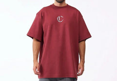 CLEMONT NOCTURNA T-SHIRT oversize men burgundy